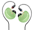 DCMEKA TK300 in Ear Monitor Headphones 10mm Magnetic Dynamic IEM Earphones for Singers Musician on Stage Audifonos Auriculares MMCX Cable (Green)